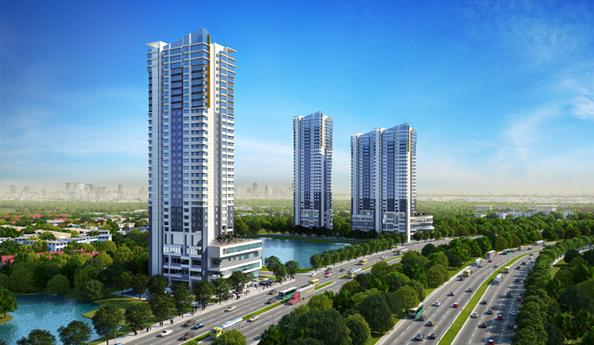 Lakeside Towers: Khu căn hộ cao cấp ven bờ hồ Việt Long